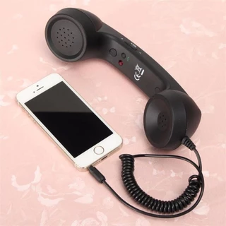 QIRVEN โทรศัพท์ Handset, Call Receiver มัลติฟังก์ชั่น Retro โทรศัพท์ Handset, คลาสสิก 3.5 มม.Comfort ป้องกันรังสีหูฟังแบบมีสาย Home Office