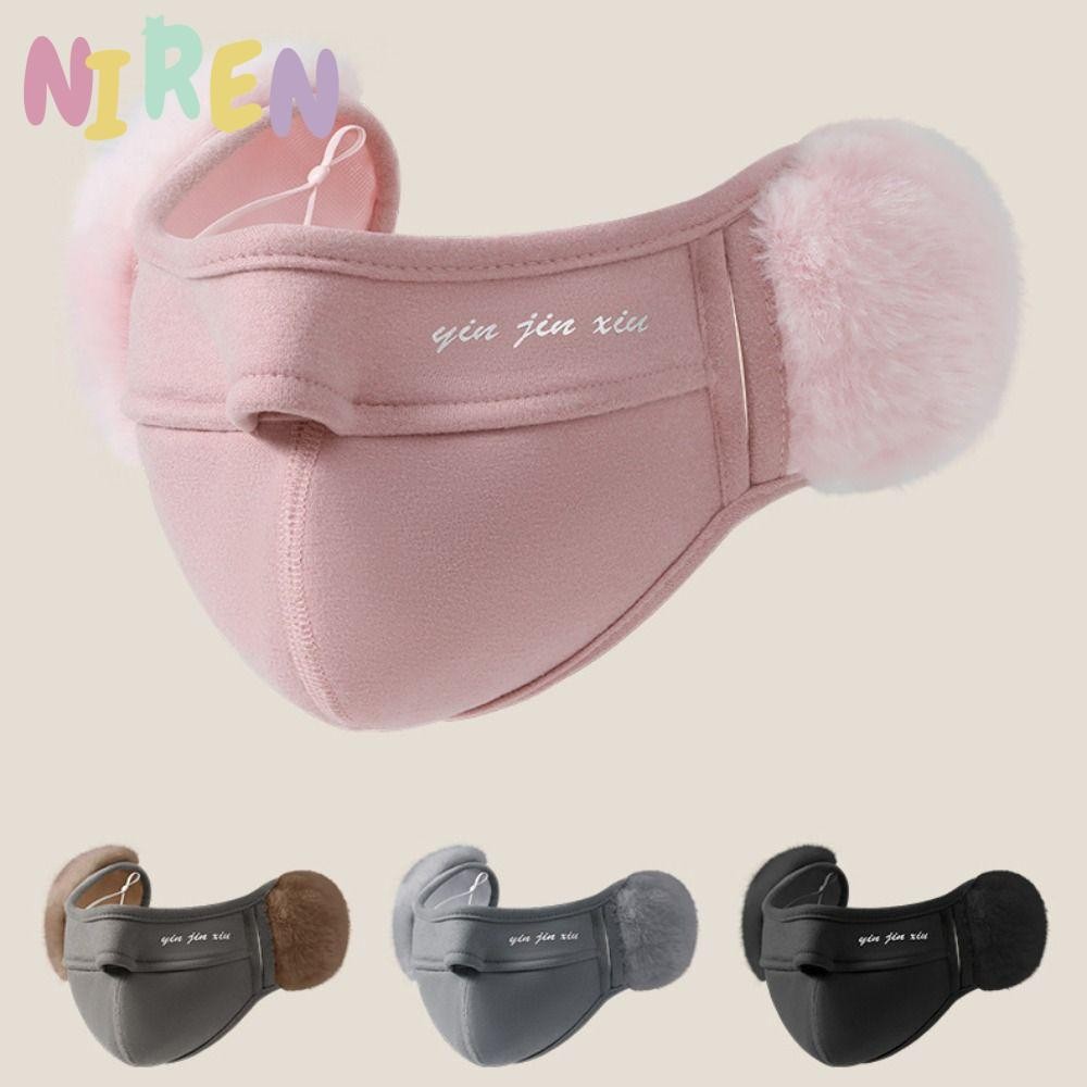 Niren ขนแกะฤดูหนาว ,ที่ปิดหูกันหนาวความร้อนฤดูใบไม้ร่วงและฤดูหนาวที่เรียบง่าย,กันฝุ่นกันลมอุ่นที่ปิดหูขี่จักรยานที่ปิดหู