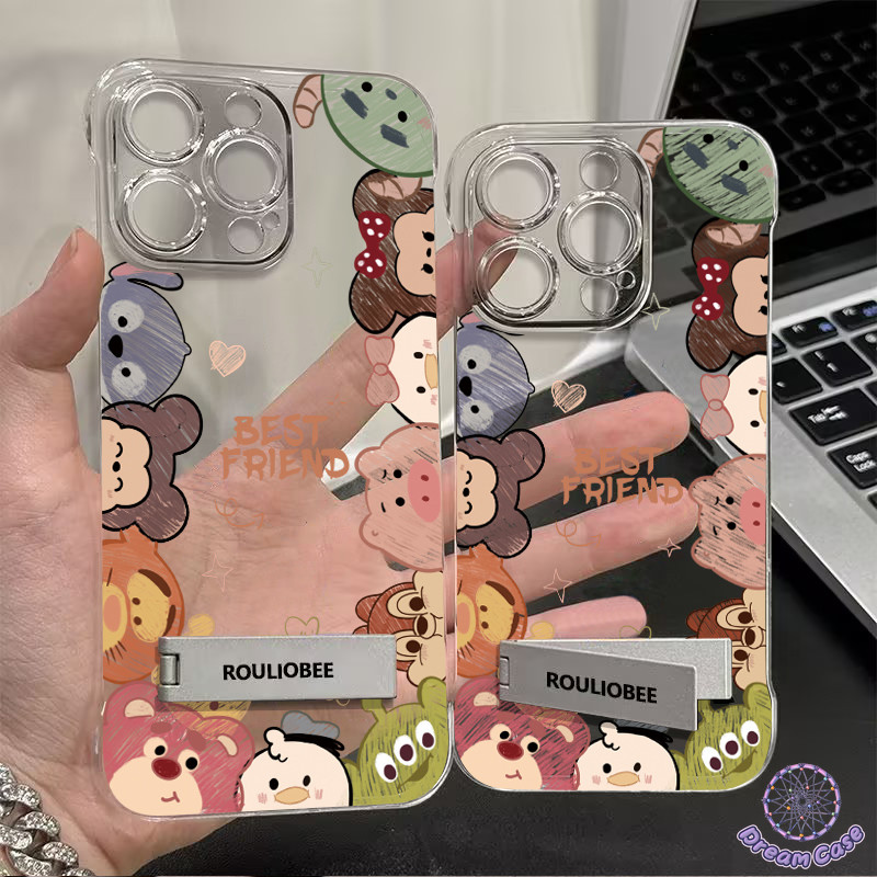 การ์ตูนทอยเรื่องราววงเล็บบางพิเศษชัดเจนดูเดิลนุ่ม เคส iPhone 13 15 11 14 16 Pro Max 12 Pro Max 16Plus 16 14 15 Plus
