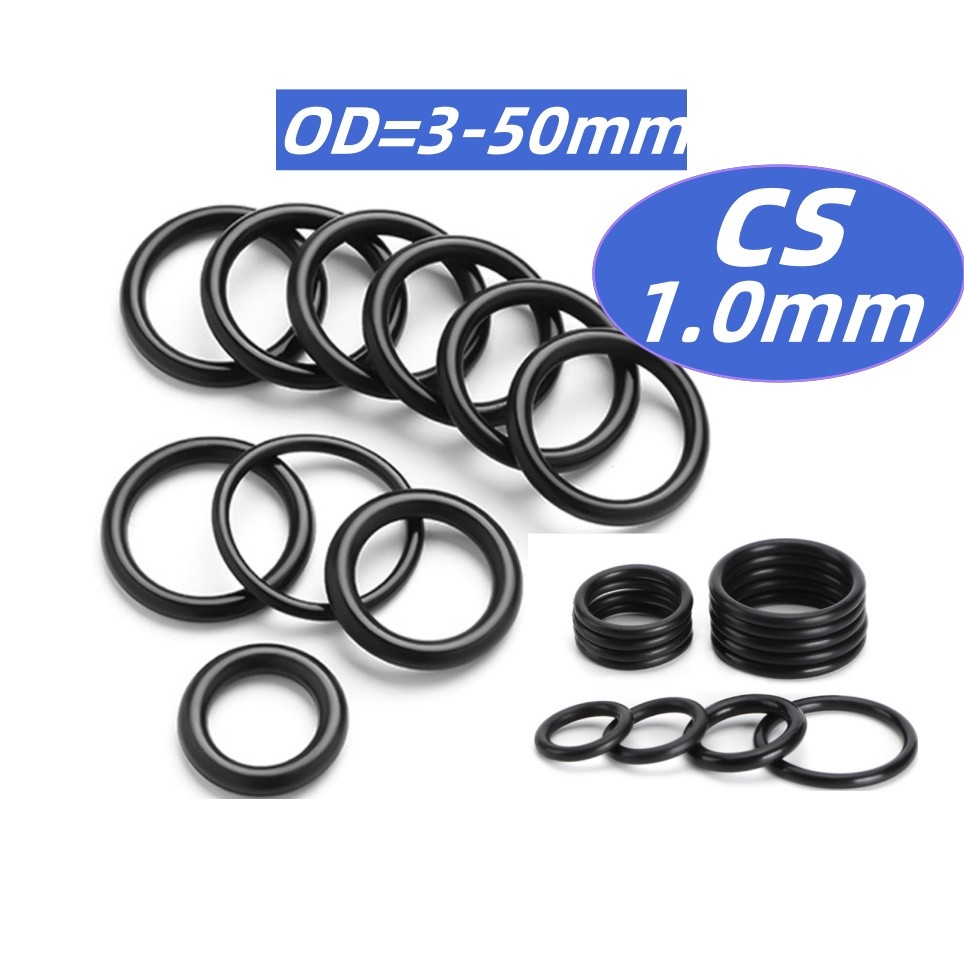 [YTH1] CS1.0mm * OD3-40mm แหวนยางไนไตร โอริง สีดํา NBR ทนต่อการกัดกร่อน/ ORing O-ring ยางโอริง