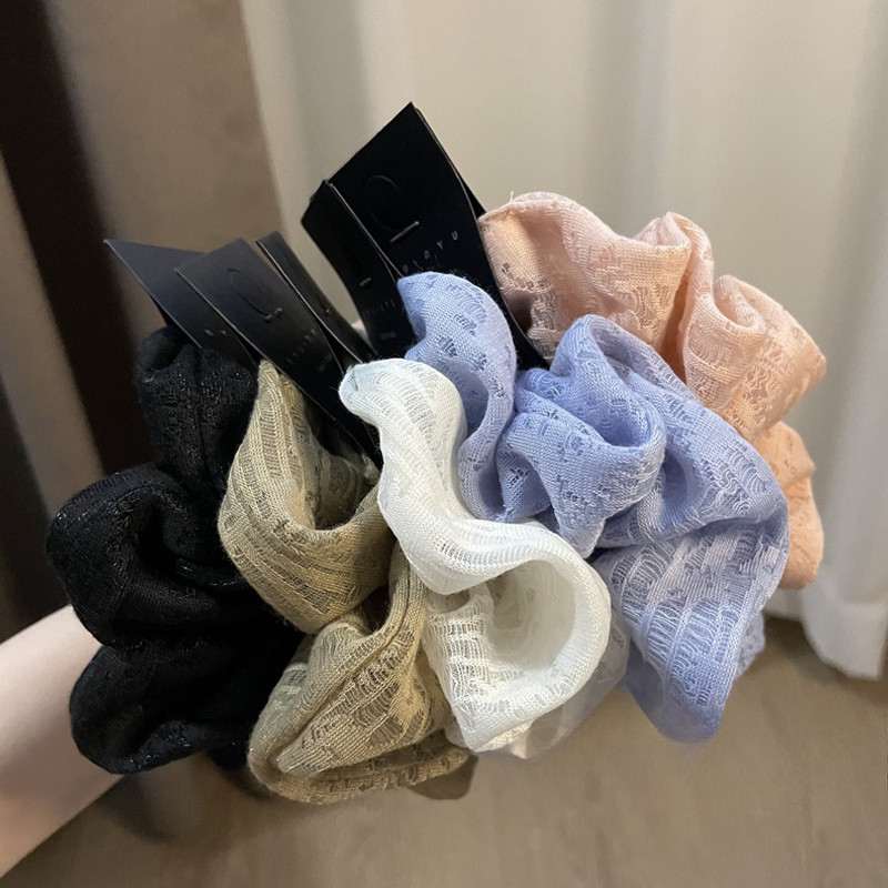 การออกแบบที่เรียบง่ายลูกไม้ขนาดใหญ่ผมหางม้าผมแหวนหัวเชือกผูกผม ยางรัดผม