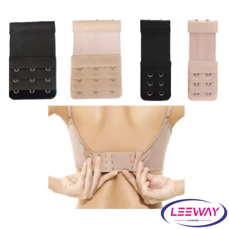 Leeway【มีสินค้าในสต๊อก】 ตะขอปรับขยายเสื้อชั้นใน(รุ่นมียางยืด) ยืดได้ ตะขอขยายเสื้อใน Elastic Bra Extender