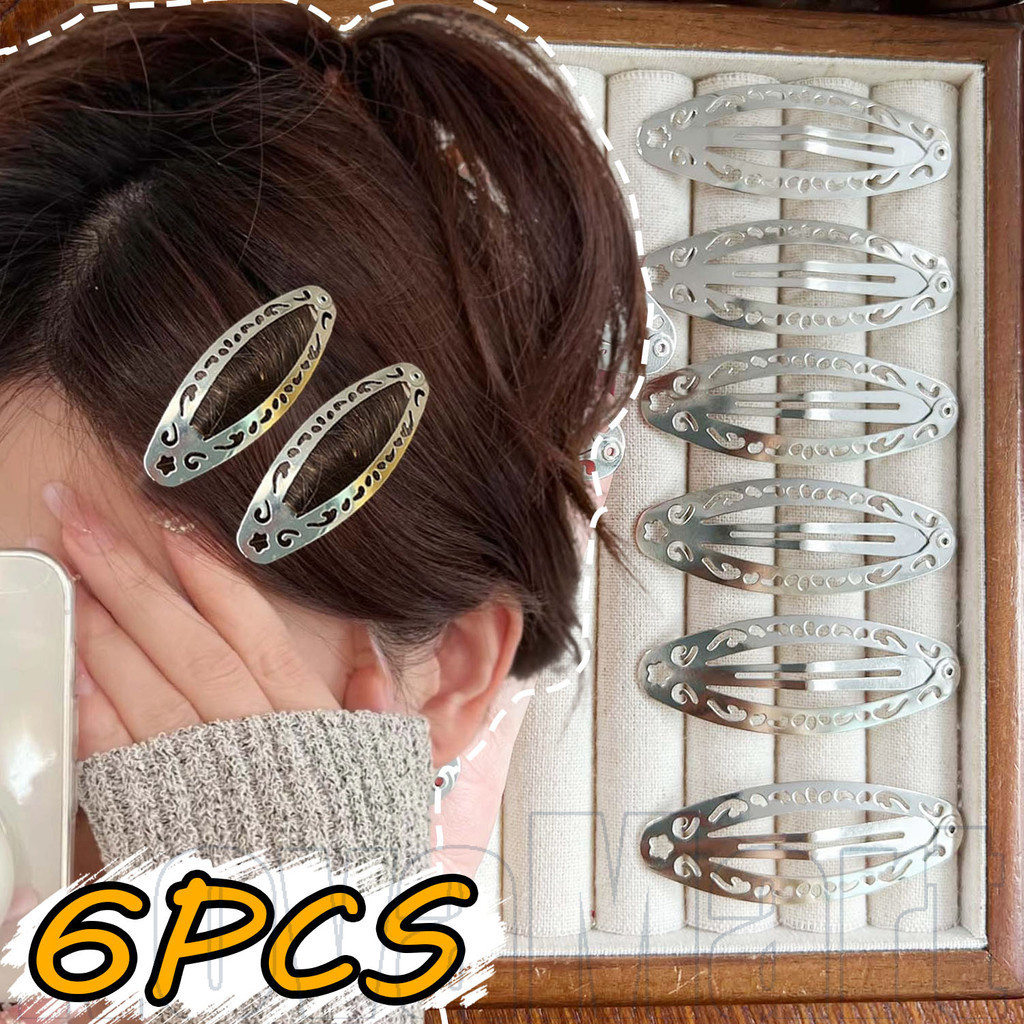 กิ๊บทิ้มผมโลหะผสมสำหรับงานหนัก สีเงิน | เครื่องหนีบผมย้อนยุคขนาดใหญ่ พิเศษ 2/4/6 ชิ้น พร้อมดีไซน์ประดับ และที่ถือแบบปลอดภัยสำหรับทุกความยาวและประเภทของผม