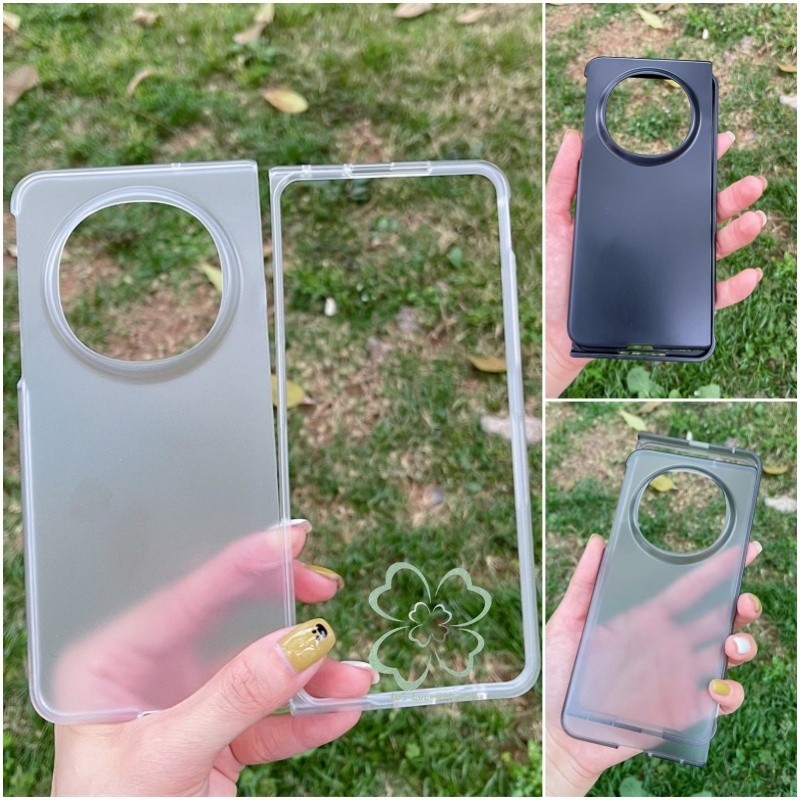เคสแบบพับได้เคลือบ/ใส/สีดําบางเฉียบสําหรับ Oppo Find N6 N5 N3 ฝาครอบกันกระแทกพีซีแบบแข็ง