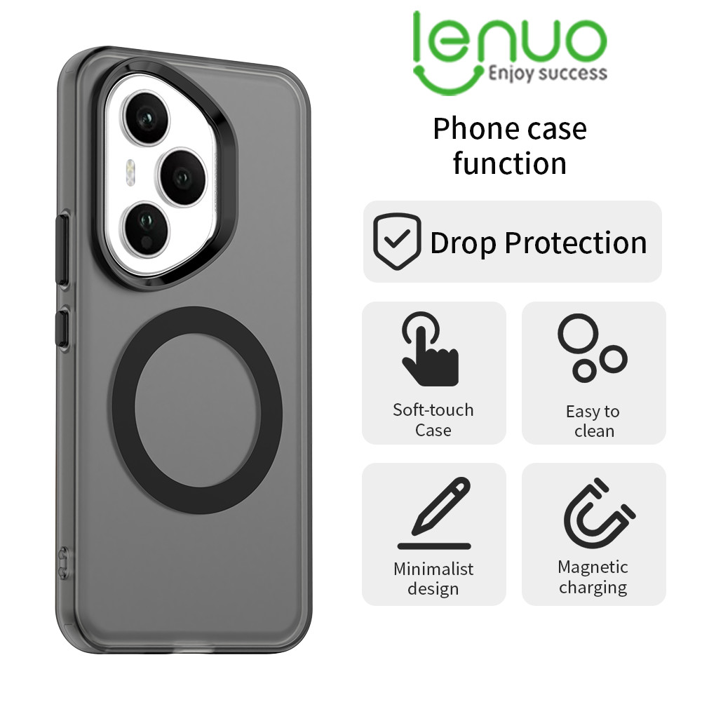 เลนัว แม่เหล็กเคลือบเคสโทรศัพท์สําหรับ Honor 400 Pro 400Lite 300ปลอกลูกอมสีใสแผ่นดินไหวปกบาง