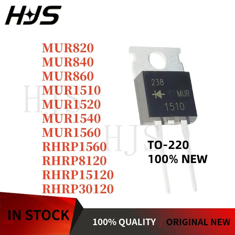 1-5PCS MUR820 MUR840 MUR860 MUR1510 MUR1520 MUR1540 MUR1560 RHRP1560 RHRP8120 RURP15120 RHRP30120 TO