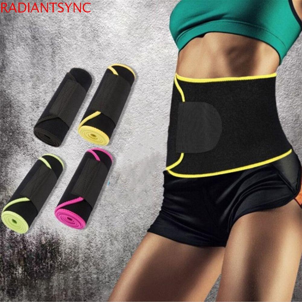 RADIANTSYNC เข็มขัดออกกําลังกายกีฬาอุปกรณ์เสริมปรับ Belly Shapewear ซาวน่า Body Shaper Band ลดน้ําหนักไขมัน Burn Shaper เหงื่อ Trimmer เข็มขัดกระชับสัดส่วนเหงื่อเข็มขัด