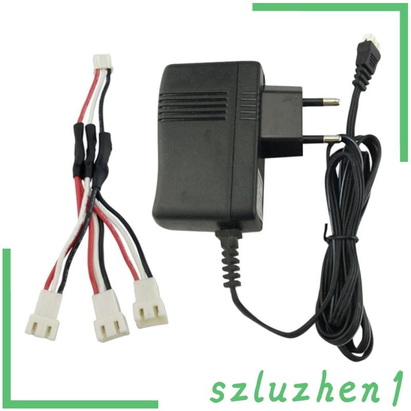 [Szluzhen1] เครื่องชาร์จแบตเตอรี่ Lipo + สายชาร์จ 3 ใน 1 สําหรับ SYMA X8SW X8SC X8C X8HW โดรน