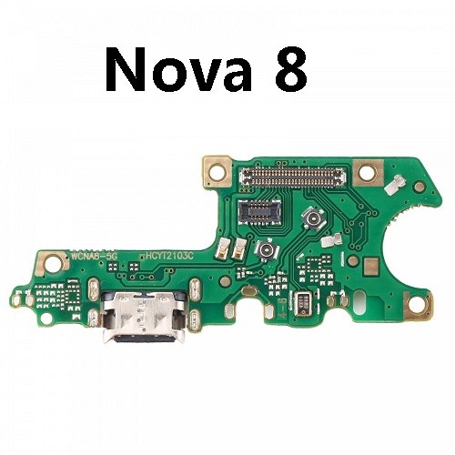 Huawei Nova 8 / Nova8 USB ชาร์จพอร์ต PCB Dock Connector Plug in Board @ ANG-L21B ANG-L22B ANG-LX1 AN