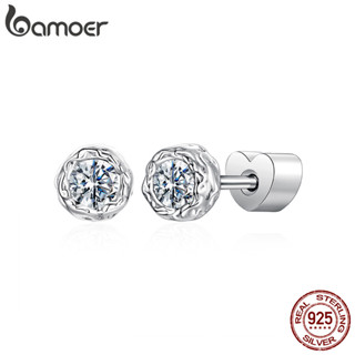 BAMOER Original Design 925 เงินสเตอร์ลิงสตั๊ดต่างหูคริสตัลน้…