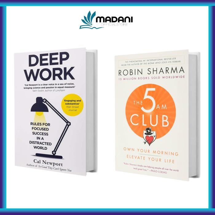 หนังสือ Deep Work โดย Cal Newport | The 5AM Club (อังกฤษ) - PACKAGE