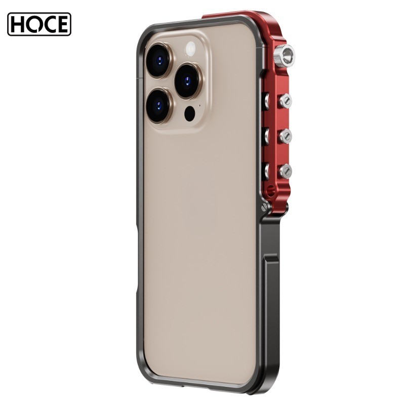 HOCE หรูหราแขนกลกรอบโลหะเคสโทรศัพท์สําหรับ IPhone 17 16 15 14 13 Pro Max Crashproof ฝาครอบกรณี