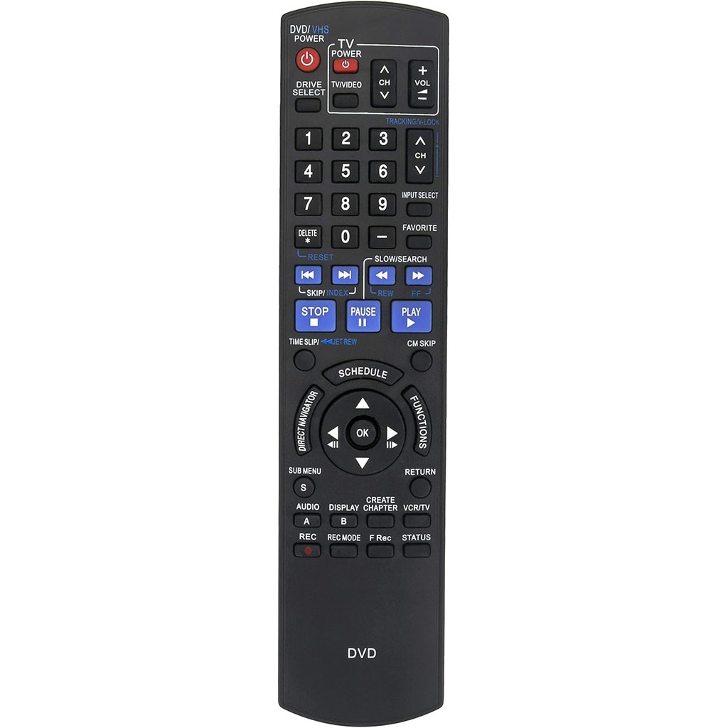 N2QAYB ใหม่000197 เปลี่ยนรีโมทเหมาะสําหรับเครื่องบันทึก DVD Panasonic DMR-EZ48V DMR-EZ485V DMR-EZ48 