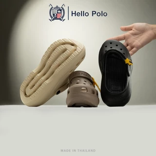 Hello Polo รุ่น HP8052 รองเท้าหัวโต รองเท้าแตะรัดส้น ติดตัวจิ๊บบิทได้ แฟชั่นผู้หญิง ทรงมินิมอล ยาง EVA พื้นหนา 6 CM