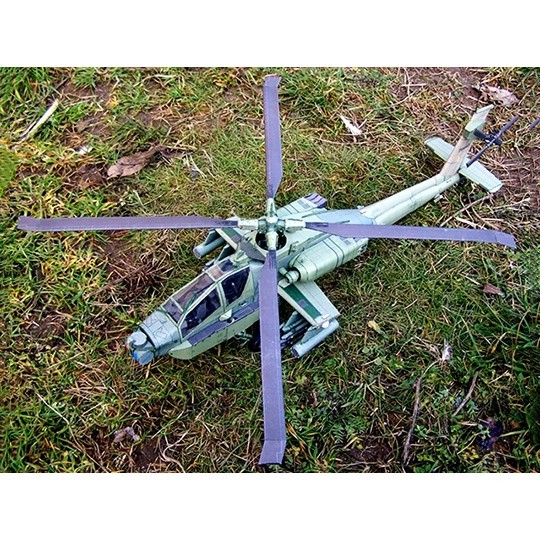กระดาษ DIY รุ่น 1:33 กระดาษรุ่น AH-64A Apache Longbow Helicopter Helicopter Paper รุ่น AH64
