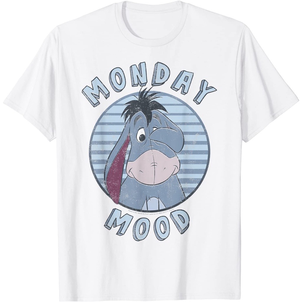 เสื้อยืด Disney Winnie The Pooh Eeyore Monday Mood นุ่มหนา Premium