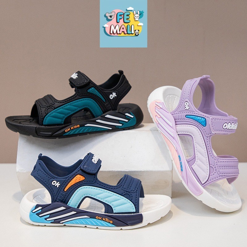 อายุ 4.5-10+Yrs Active Boy Girl รองเท้าแตะเด็กรองเท้าแตะขนาด 26-35 รองเท้าแตะ Selipar Budak by FE