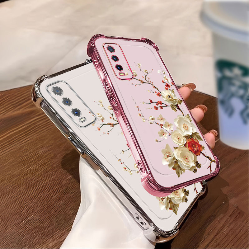 2025 ใหม่ซิลิโคนสี่มุมสําหรับ VIVO Y20 Y20i Y20S Y20A Y12S Y12A Y20T V2026 V2027 V2029 V2032 V2043 X