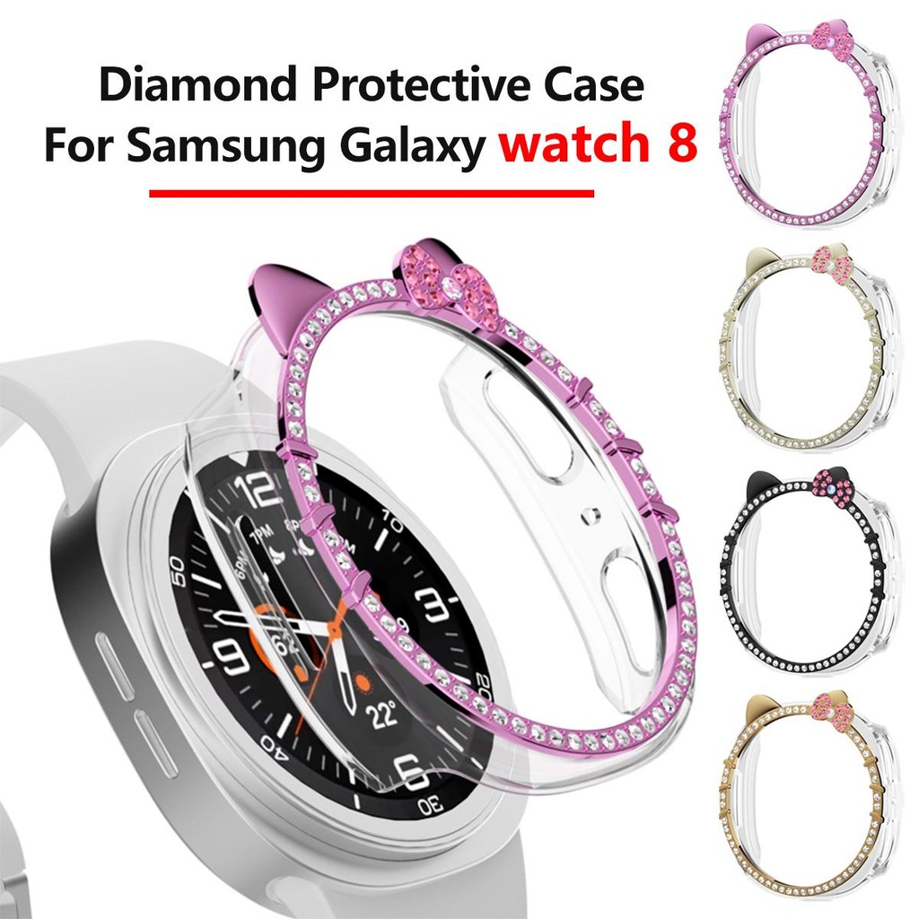 แฟชั่นการ์ตูนสําหรับ Samsung Galaxy Watch 8 40 มม.PC เพชร studded สําหรับ Samsung Galaxy watch8 44 มม.