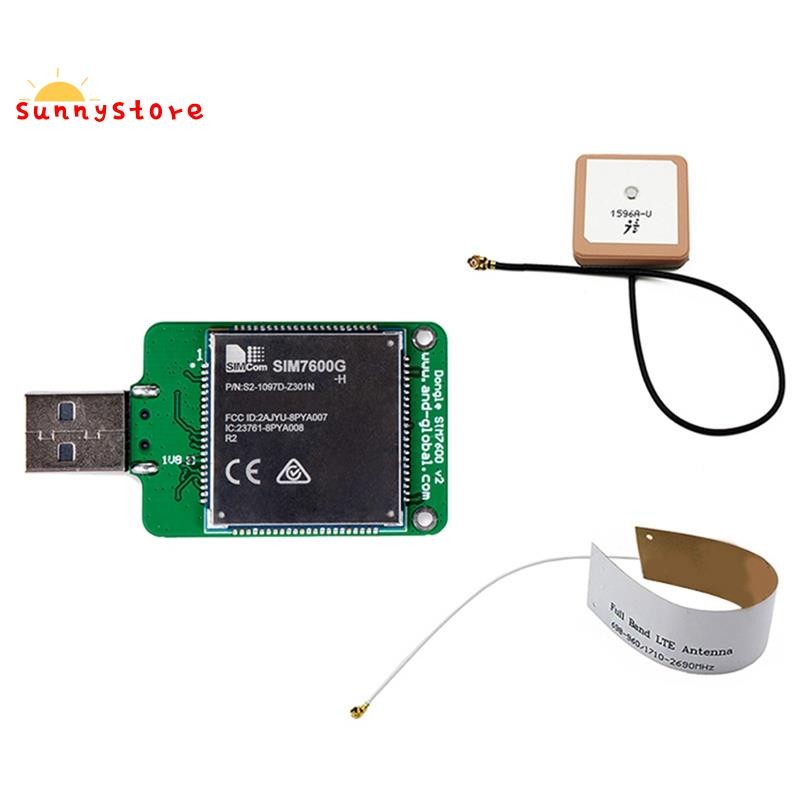 SIMCOM SIM7600G H USB Dongle พร้อมเสาอากาศ HSPA + GSM GPRS EDGE UMTS LTE 4G Cat4 โมดูลสําหรับ SIM760