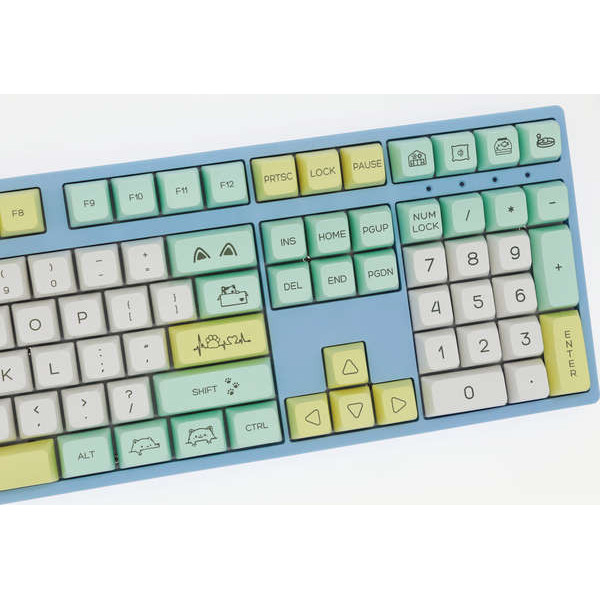 คีย์แคป คีย์แคปไทย เหมาะสําหรับคอมพิวเตอร์อุปกรณ์ต่อพ่วงคนรักวัสดุ PBT MDA Keycap ระเหิดสัญลักษณ์ตัว