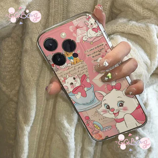 การ์ตูนน่ารักสีชมพูแมวโบว์ผูกปม Vivo Y19s Y04 Y21D Y29S Y11 Y15 Y17 Y17S Y21s Y15s Y21 Y16 Y12 Y35 Y51 Y20i Y31 เคส