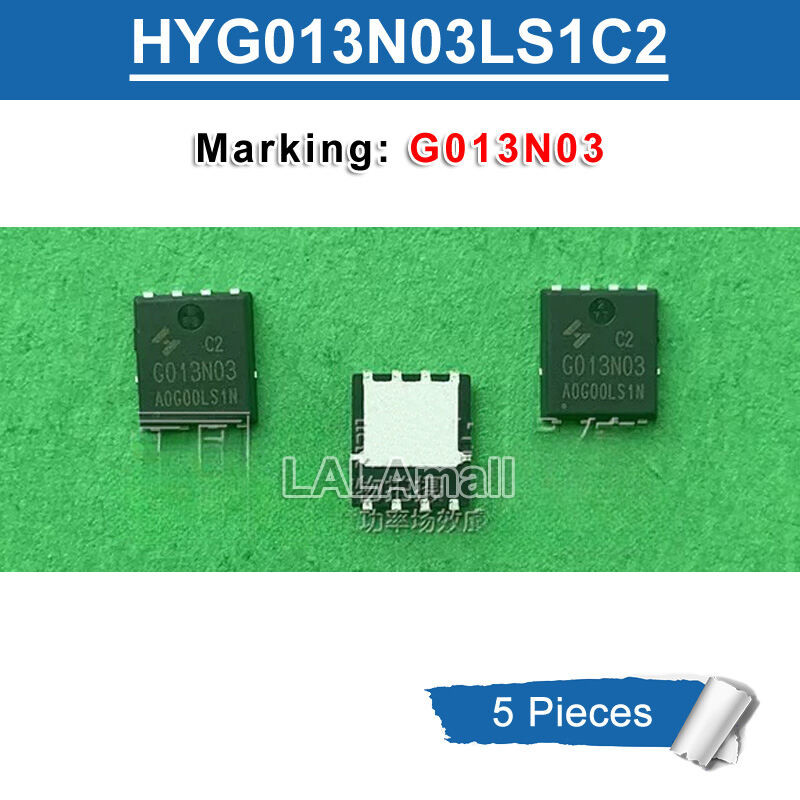 5pcs G013N03 HYG013N03LS1C2 PPAK5*6-8L GO13N03 SMD 30V/200A N-Channel MOSFET ใหม่ IC 2UXV