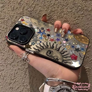 เคส OPPO A17 A57 A3s A18 A53 A16 A58 A7 A17K A5 A38 A54 A12 A77 A15 A9 A5s A78 Reno 16F ดวงอาทิตย์ดวงดาวสีสร้างสรรค์รัก