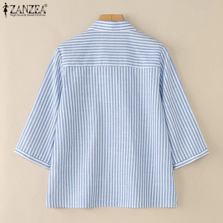 ZANZEA เสื้อเบลาส์แขนยาว 3/4 สำหรับผู้หญิง ในสไตล์เกาหลี
