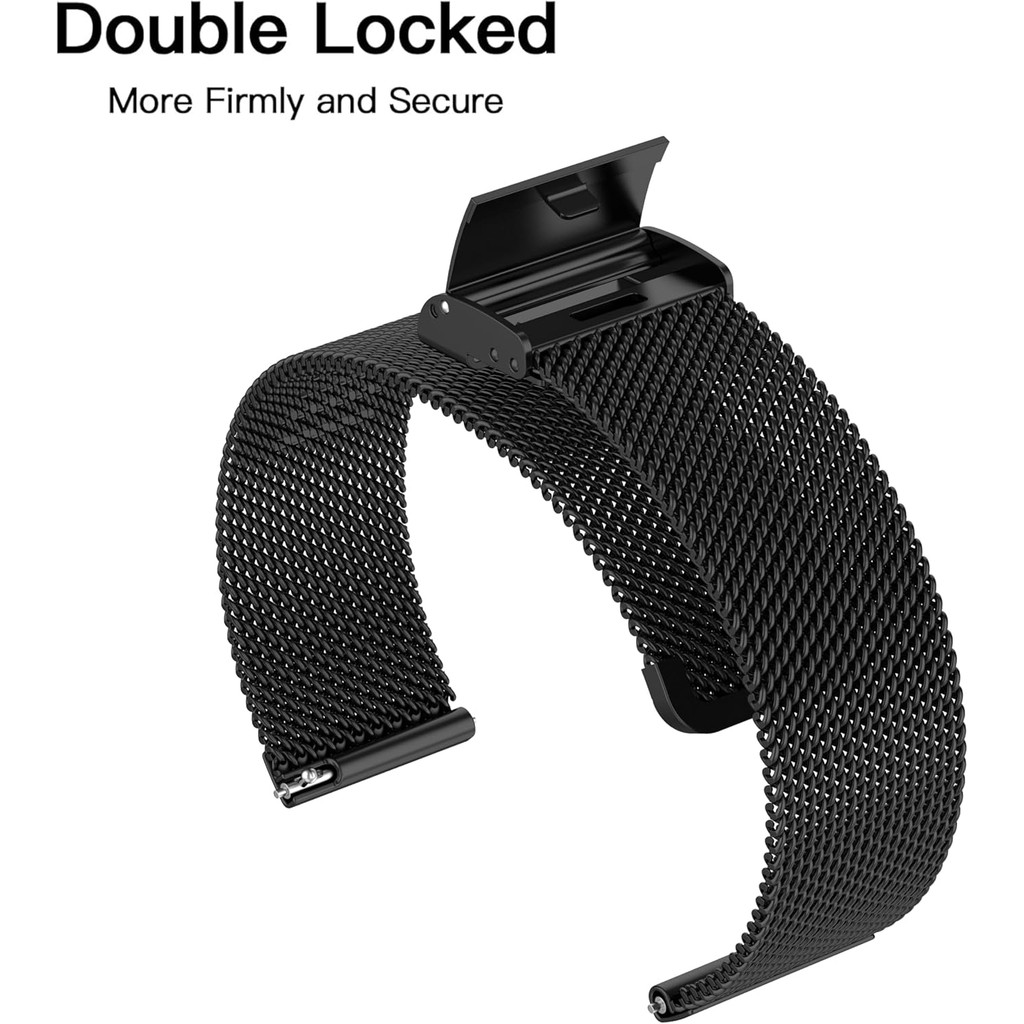 E ECSEM Metal Loop Bands Compatible for Spade Health Smartwatch 4 Adjustable Stainless Steel Replace