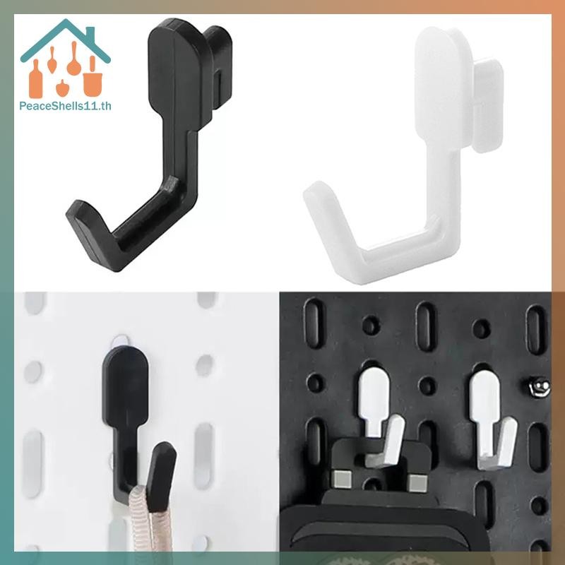 PeaceShells 5 ชิ้น ตะขอพลาสติก Pegboard Hook สําหรับ Pegboard เครื่องมือ Organizer ยูทิลิตี้ล็อคชุด TH