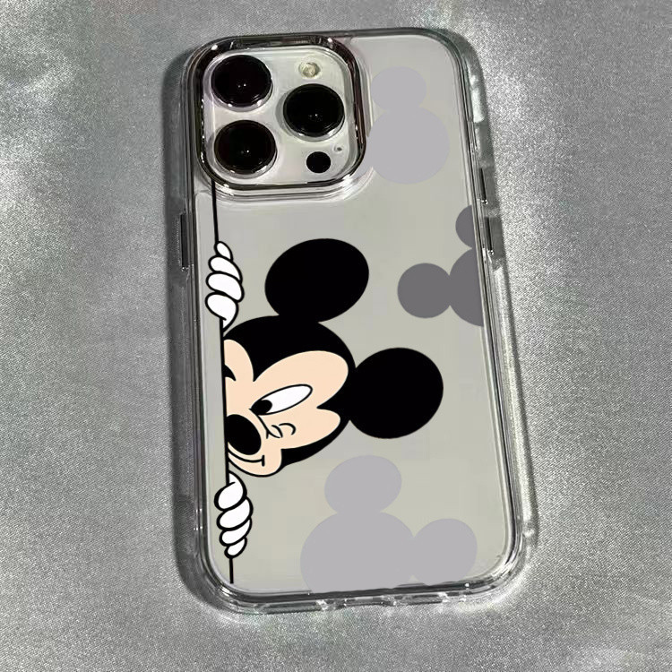 Probe Mickey กรอบโลหะเคสโทรศัพท์สําหรับ Redmi 14C 13C A5 A3 9A 9C 10C 12C 9T หมายเหตุ 11 9S 12S 10 1