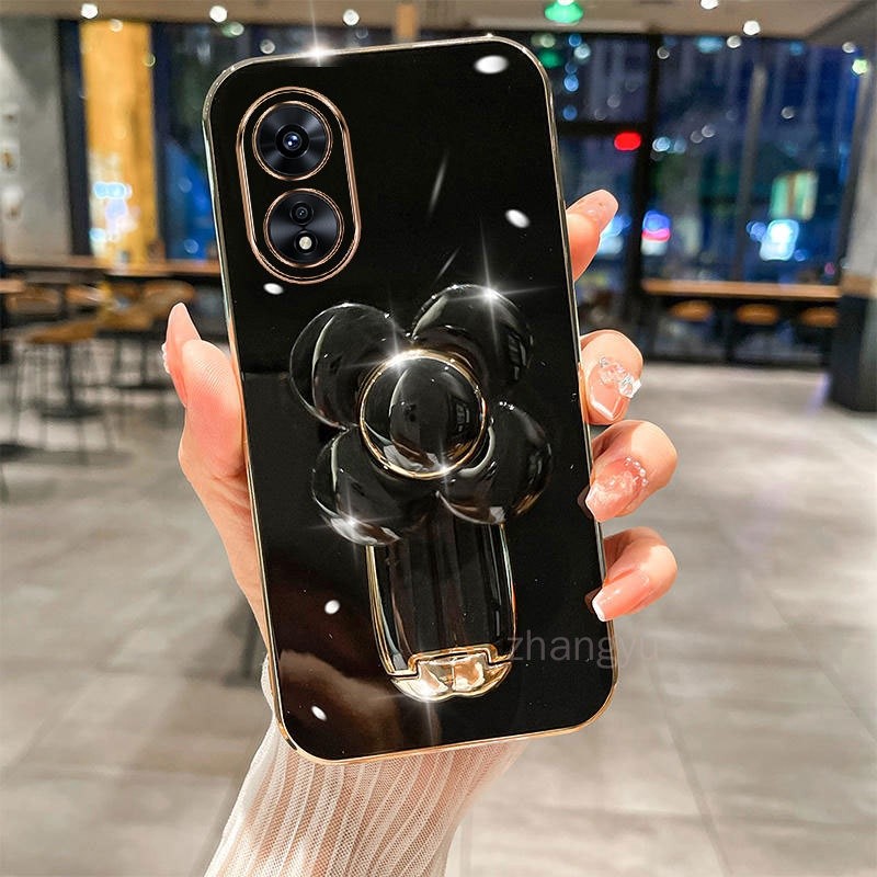 ปลอก OPPO A17 A97 A78 5G OPPO RENO 8T 4G 8T 5G A1 PRO TPU 3D Windmill BracketBracketเคสโทรศัพท์UltraบางElectroplated Smooth Soft Case Shock proofฝาครอบกันชนเคสโทรศัพท์ - รูปที่ 4