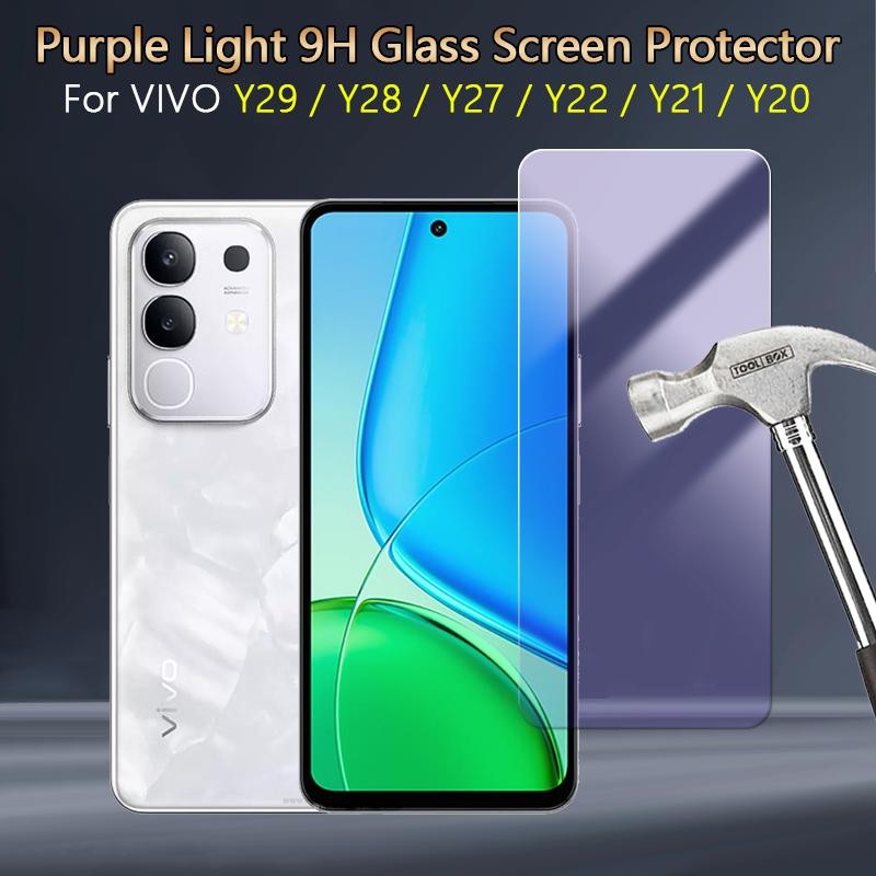 ปลดล็อคลายนิ้วมือสําหรับVIVO Y29s Y29 Y28s Y28 4G Y27 Y22s Y21a Y21e Y21s Y21t Y21 Y20tสีม่วงHD Clea