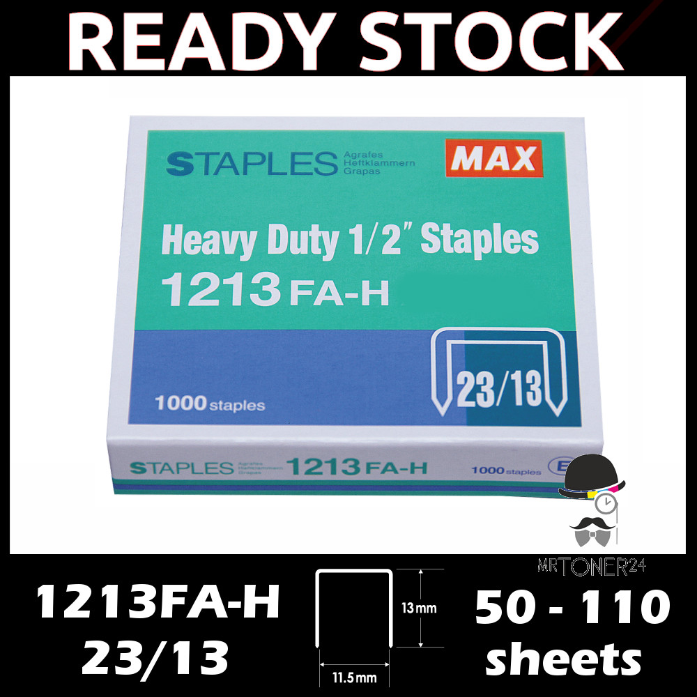 Max 1213 ลวดเย็บกระดาษ Bullet 1/2 "1213FA-H / ML 1213FAH 1213FA 23/13 2313 สําหรับ Heavy Duty Staple