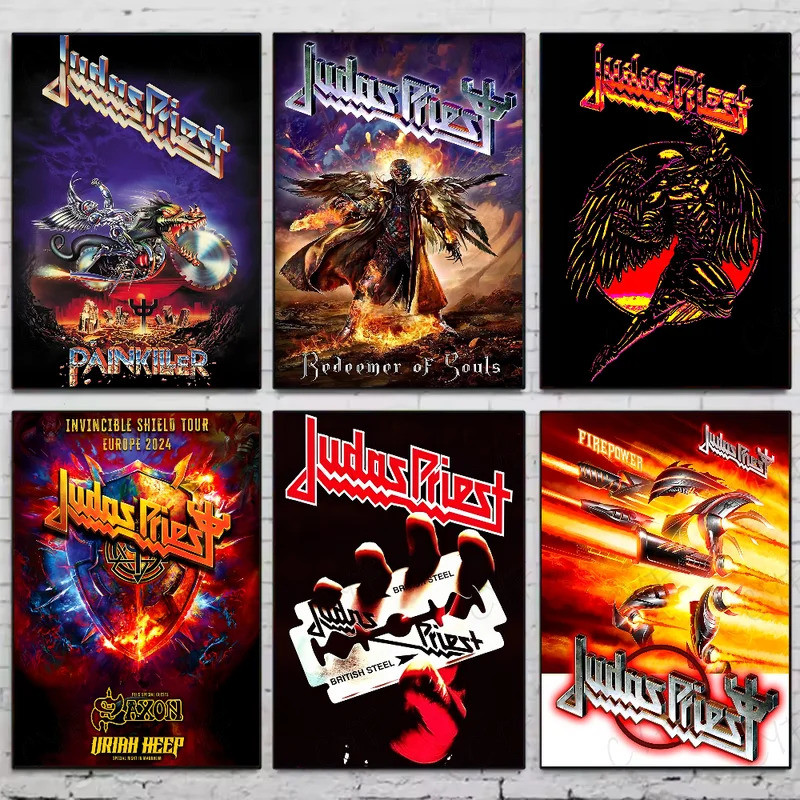 1PC J-Judas Priest Heavy Metal Band โปสเตอร์กันน้ํา Wall Art สติกเกอร์สําหรับบาร์ห้องนั่งเล่น Vintag