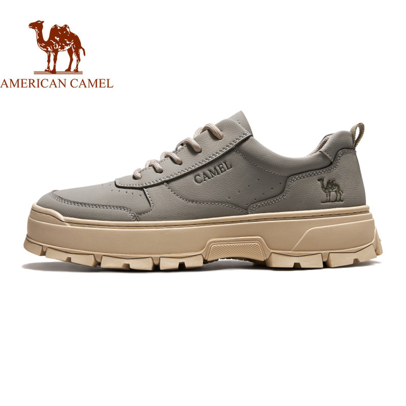 AMERICAN CAMEL รองเท้าลําลองย้อนยุคสําหรับผู้ชายรองเท้าเดินป่ากลางแจ้งรองเท้าทํางานต่ํา
