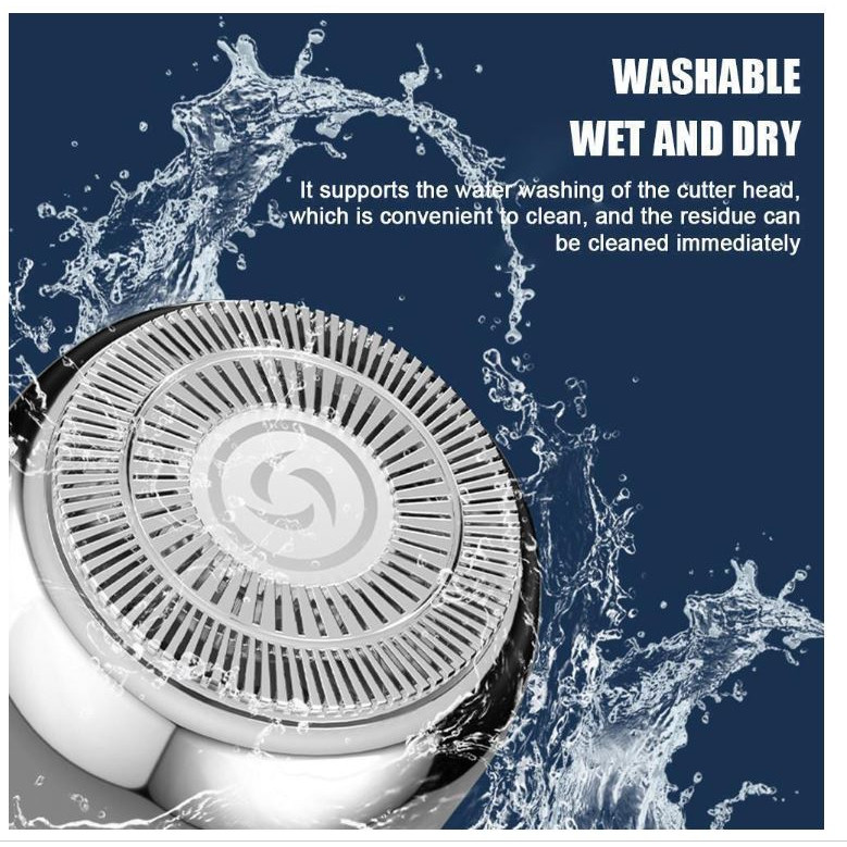 (SG STOCK) เครื่องโกนหนวดขนาดเล็กไฟฟ้าแบบชาร์จไฟได้แบบพกพาล้างทําความสะอาดได้ GiftXP Men Beard X4D0