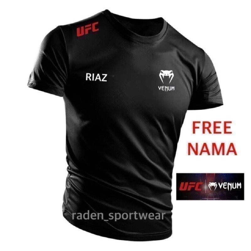 [] 2025 แฟชั่น Venum UFC T-SHIRT/Jersey Free Name / Jersi Venum UFC
