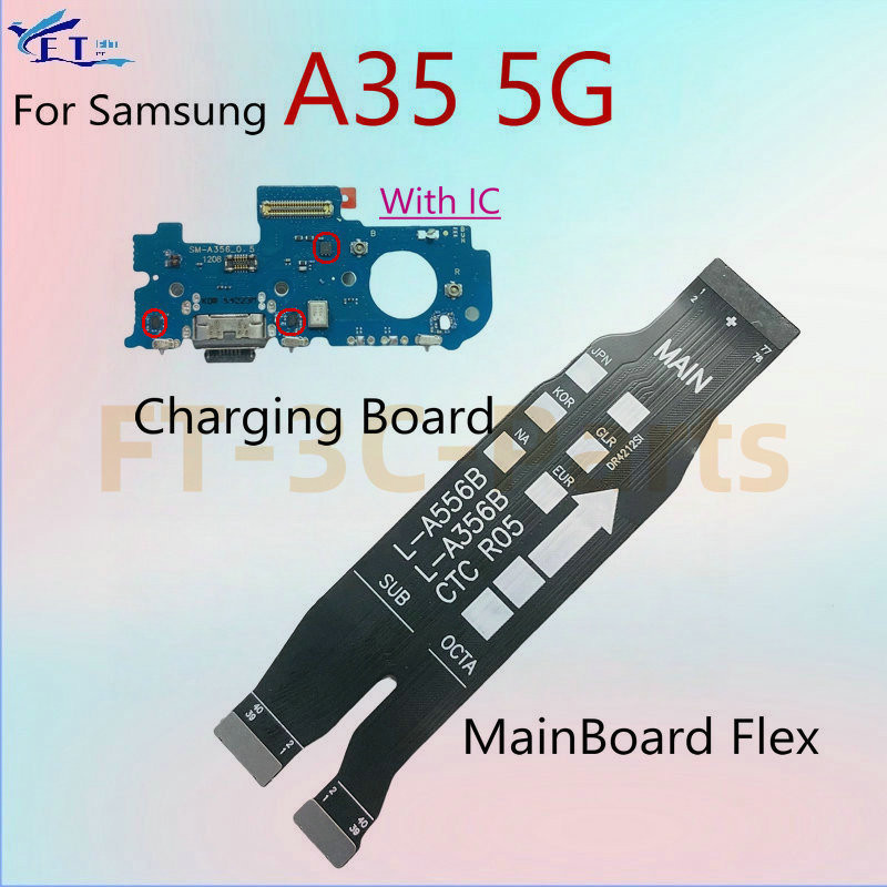 สําหรับ Samsung A35 5G ชาร์จ USB ชาร์จพอร์ตไมโครโฟน Dock Connector หลัก Flex Cable อะไหล่
