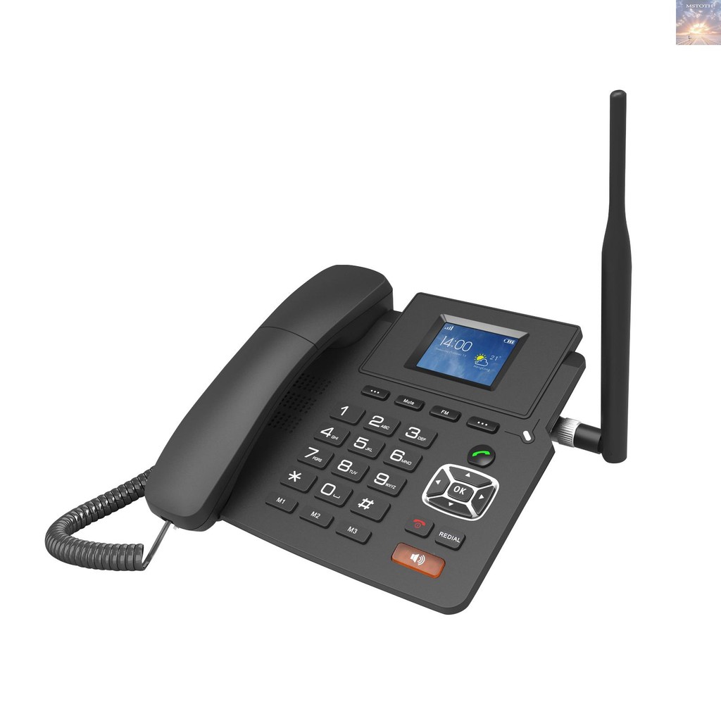 [โปรโมชั่น] P03-4G โทรศัพท์ไร้สายเดสก์ท็อป 4G โทรศัพท์ VOIP รองรับบัญชี 2 SIP ซิมการ์ด WIFI พร้อมเสาอากาศหน้าจอ LCD อัตโนมัติ Answ
