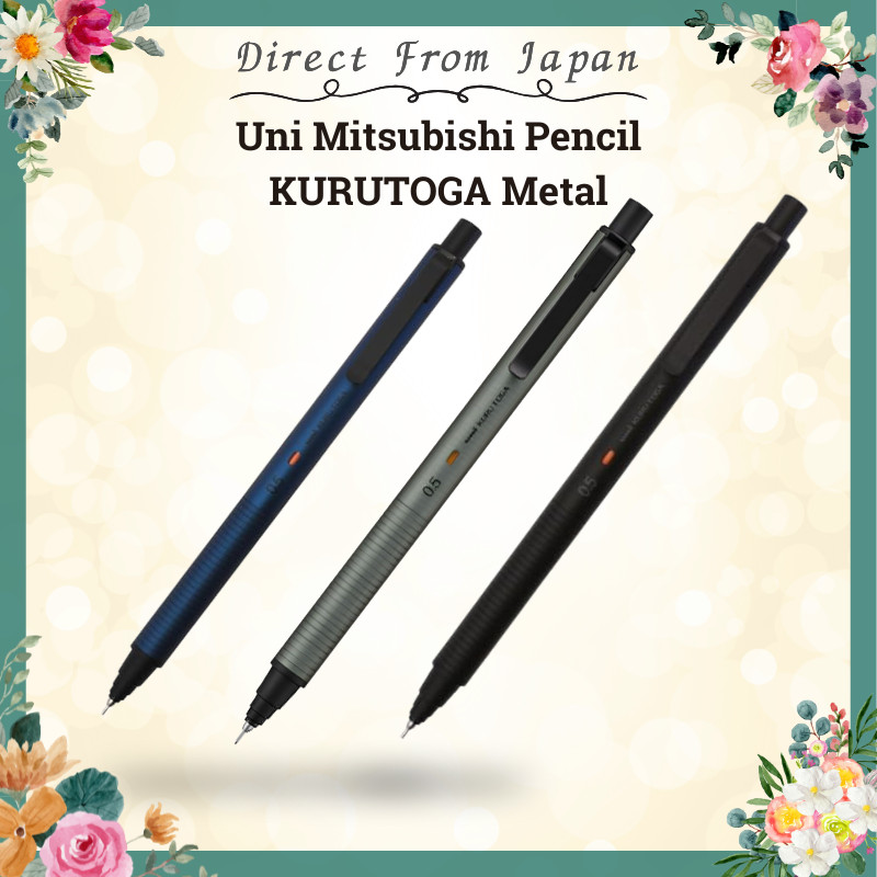 Kuru Toga Metal 0.5mm Uni Mitsubishi Mechanical Pencil | Auto-Lead Rotation | Sleek & Durable Design