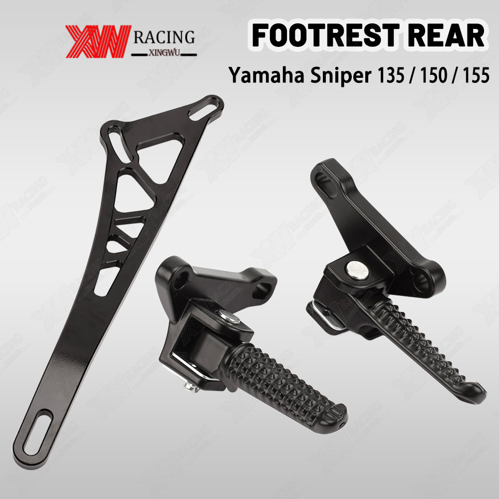 รถจักรยานยนต์คุณภาพสูงท่อไอเสียยึดและพักเท้าหลังสําหรับ Yamaha Sniper135 Sniper150 Sniper155 อลูมิเนียม