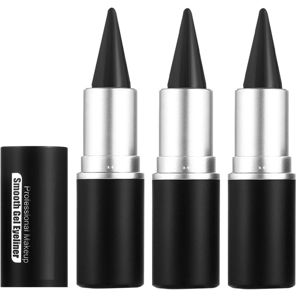 Kajal Occhi เจลกันน้ําอายไลเนอร์สีดํา 3 ชิ้นแพ็ค Kajal Occhi Gel Lasting Gel Eyeliner เหมาะสําหรับแต