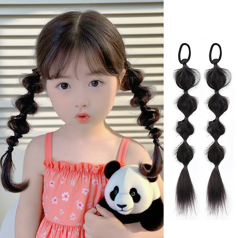 ยางรัดผมเทียมม้าหางม้า ทรงลูกโป่ง Bubble Ponytail ใส่ใส่ง่าย สำหรับเด็กและผู้ใหญ่