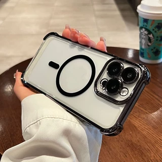SAMSUNG สําหรับSamsung A13 4G 5G A23 A33 A53 A73 4G 5Gเคสโทรศัพท์TPUบางแหวนชาร์จแม่เหล็กสี่มุมAnti DROPโปร่งใสSoft shell 011
