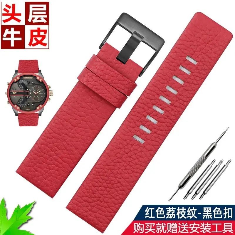 สายหนังแท้เหมาะสําหรับดีเซลดีเซล DZ7313/DZ7322/DZ7257 24 26 28 มม.พร้อมสต็อก