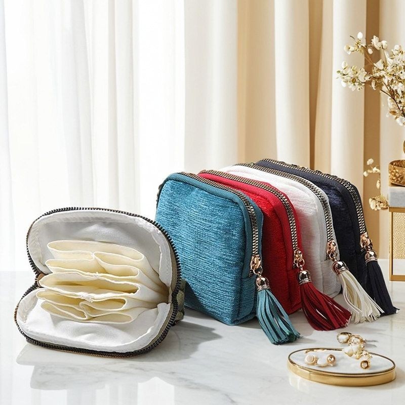 Classy/สไตล์เดียวกันกระเป๋าเครื่องประดับสร้อยคอ High-End ต่างหูกล่องเก็บเครื่องประดับเครื่องประดับแบ