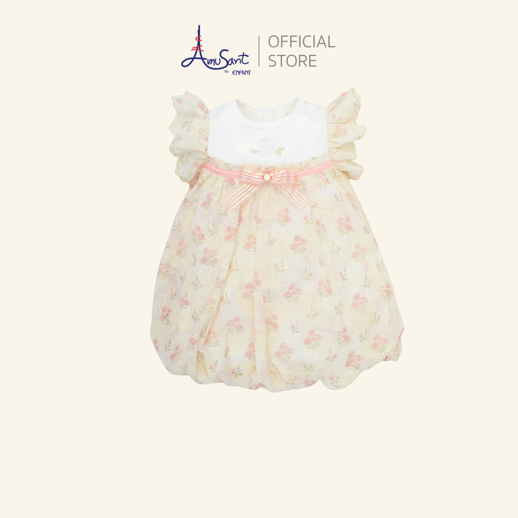 AMUSANT ชุดกระโปรงเด็กหญิงทรงบอลลูนสำหรับ 1 ขวบ - 8 ขวบ EH4N11