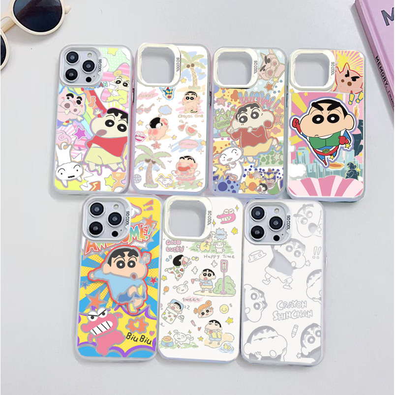 เคสโทรศัพท์สําหรับ RENO 14 5G 13 Pro 13F 5F 5 Lite 8Z OPPO A5 5G A5X A94 FIND X8 Crayon Shinchan ตลกการ์ตูนน่ารักเลเซอร์ IMD Matte Hard